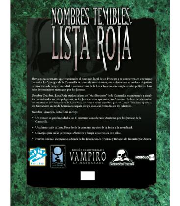 Vampiro La Mascarada 20º Aniversario: Nombres Temibles, Lista Roja