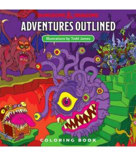 Dungeons & Dragons: Adventures Outlined Coloring Book