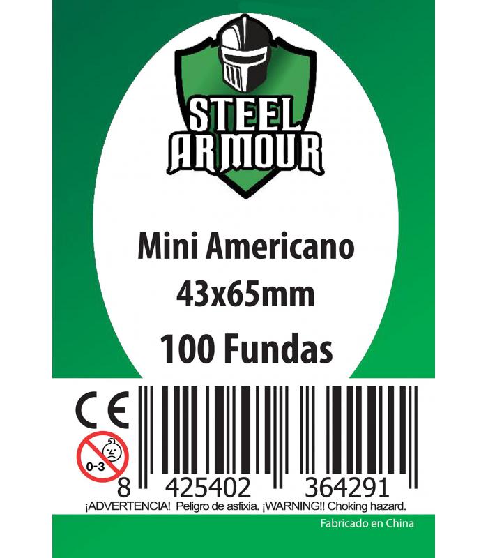 Fundas Steel Armour (41x63mm) Mini Americano (100) - Exterior 43x65mm - Mathom  Store S.L.