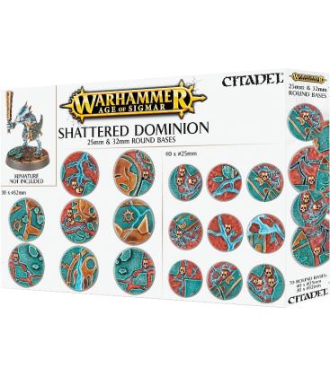 Warhammer Age of Sigmar: Peanas Redondas Shattered Dominion 25 & 32 mm.
