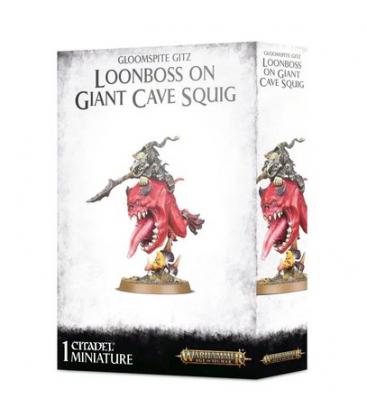 Warhammer Age of Sigmar: Gloomspite Gitz Loonboss on Giant Cave Squig
