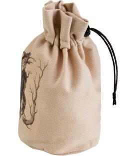 Bolsa Q-Workshop: Forest (Beige & Black) Dice Pouch