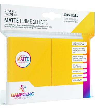 Gamegenic: Pack Matte Prime Sleeves (Amarillo) (100)