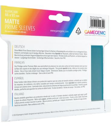 Gamegenic: Pack Matte Prime Sleeves (Azul) (100)