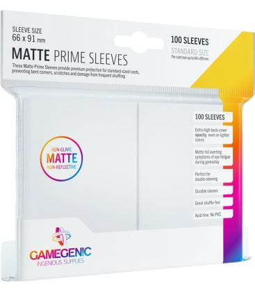 Gamegenic: Pack Matte Prime Sleeves (Blanco) (100)