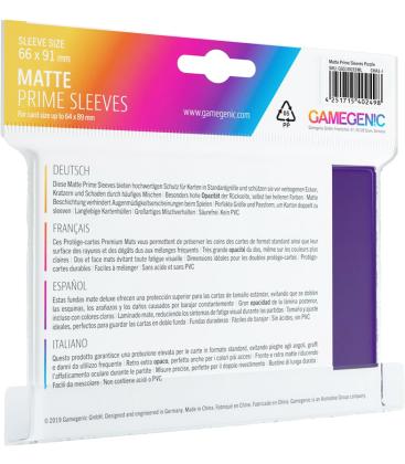 Gamegenic: Pack Matte Prime Sleeves (Morado) (100)