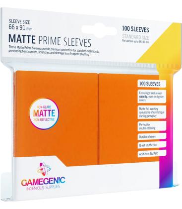 Gamegenic: Pack Matte Prime Sleeves (Naranja) (100)