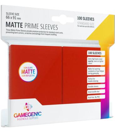 Gamegenic: Pack Matte Prime Sleeves (Rojo) (100)