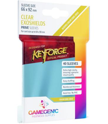 Gameforge: Prime Keyforge Exoshields Clear 66x92mm (40)