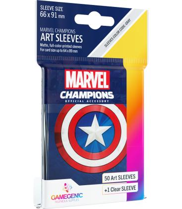 Gamegenic: Marvel Champions Art Sleeves 66x91mm (100) (Capitán América))