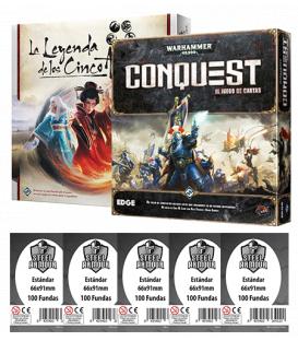 Pack W40F - Warhammer 40.000: Conquest + Leyenda de los Cinco Anillos LCG (+ Fundas)