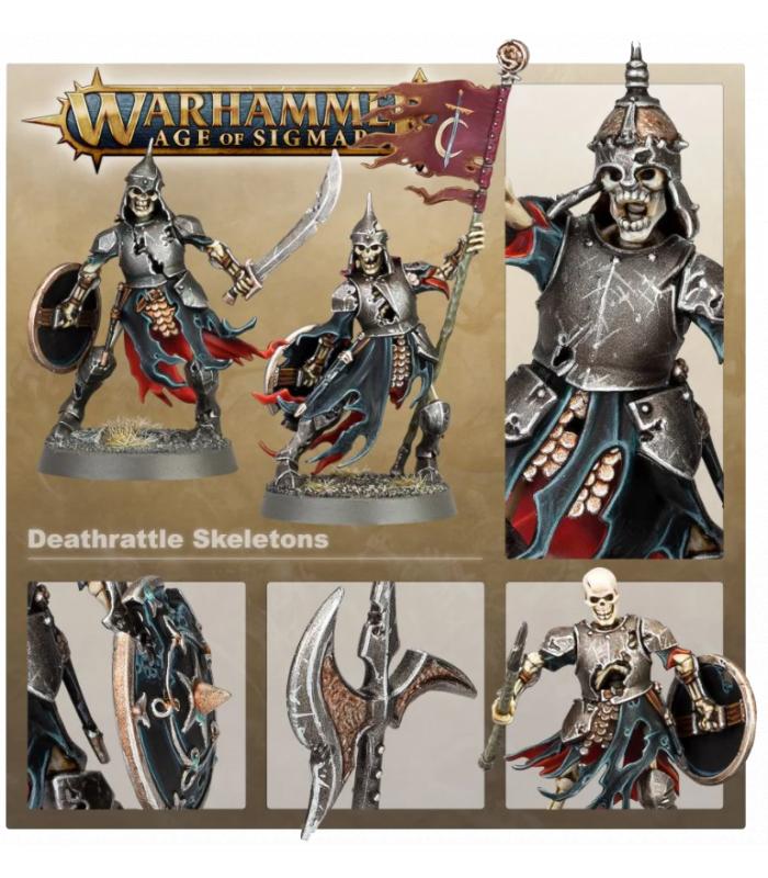 Games Workshop Warhammer AoS Soulblight Gravelords Deathrattle Skelette