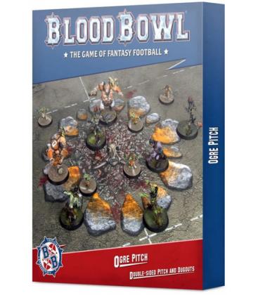 Blood Bowl: Ogre Pitch Double-Sided Pitch and Dugouts