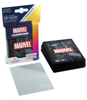 Gamegenic: Marvel Champions Art Sleeves 66x91mm (50) (Black)