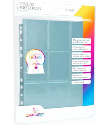 Gamegenic: Ultrasonic 9-Pocket Pages Top-Loading Pack (10)