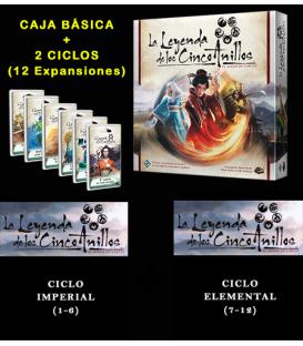 Pack Leyenda de los 5 Anillos LCG: Caja de Inicio + Ciclo Imperial + Ciclo Elemental