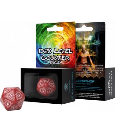 Q-Workshop: D20 Level Counter Dice (Red & White)