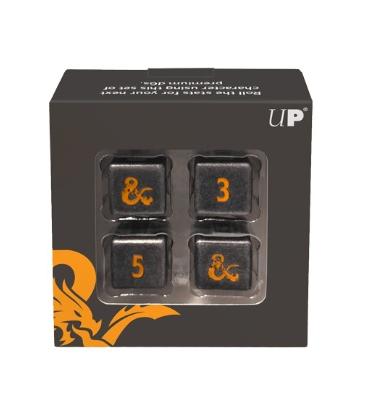 Dungeons & Dragons: Ultra Pro 4x Dice Set (Heavy Metal Realmspace D6)
