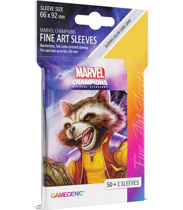 Gamegenic: Marvel Champions Art Sleeves 66x92mm (50) (Rocket Raccoon)