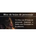Villa y Corte: Bloc de hojas de personaje Villa y Corte: Bloc de hojas de personaje