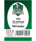 Fundas Steel Armour (57,5x89mm) Asia "Antes Americano" (100) - Exterior 59,5x91mm Fundas Steel Armour (57,5x89mm) Asia "Antes Americano" (100) - Exterior 59,5x91mm