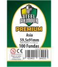 Fundas Steel Armour (57,5x89mm) PREMIUM Asia "Antes Americano" (100) - Exterior 59,5x91mm Fundas Steel Armour (57,5x89mm) PREMIUM Asia "Antes Americano" (100) - Exterior 59,5x91mm