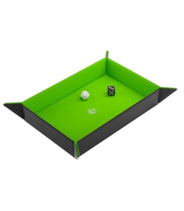 Gamegenic: Magnetic Dice Tray Rectangular (Negro/Verde)