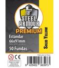 Fundas Steel Armour COLOR (63,5x88mm) PREMIUM Standard (50) Negro - Exterior 66x91mm Fundas Steel Armour COLOR (63,5x88mm) PREMIUM Standard (50) Negro - Exterior 66x91mm