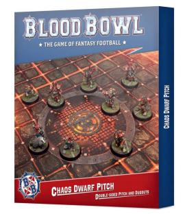 Blood Bowl: Chaos Dwarf Pitch Double-Sided Pitch and Dugouts